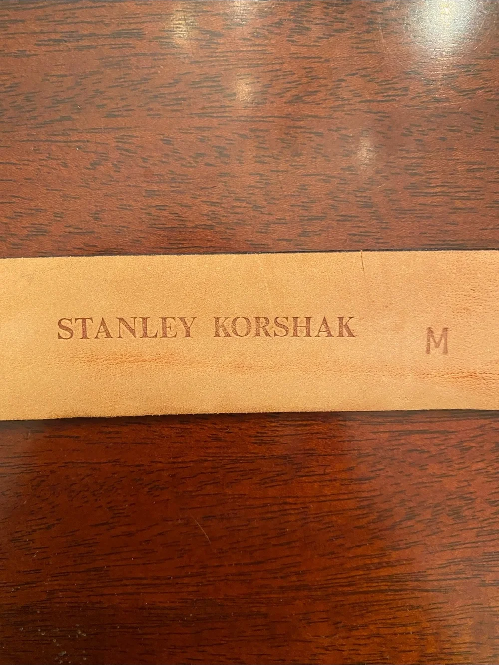 Stanley Korshak Black Leather Belt